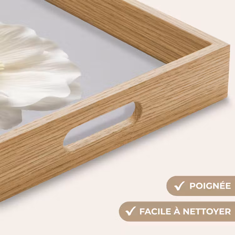Plateau - Fleur - Minimaliste - Blanc — 8