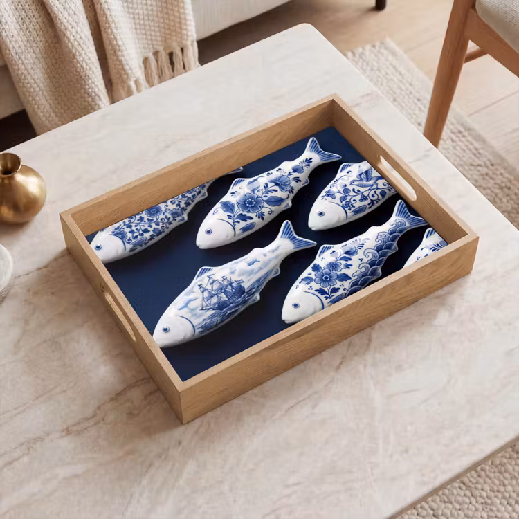 Plateau - Poisson - Delftware - Céramique — 2
