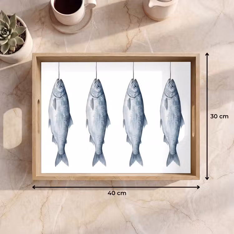 Plateau - Poisson - Illustration - Bleu de Delft — 7