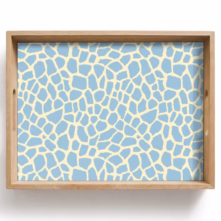 Plateau - Girafe - Moderne - Bleu — 1