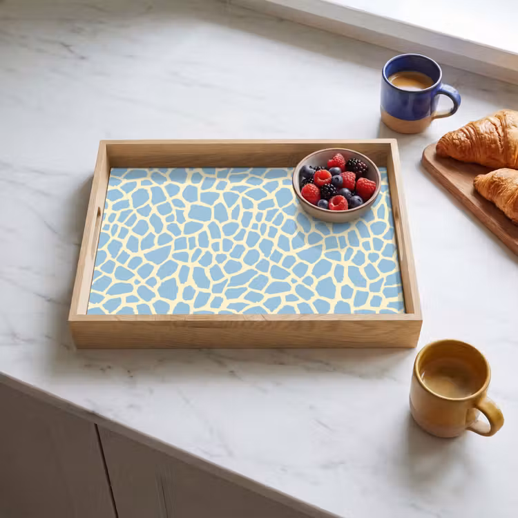 Plateau - Girafe - Moderne - Bleu — 3