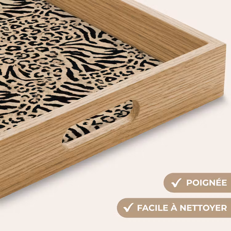 Plateau - Girafe - Zèbre - Motif - Marron — 8