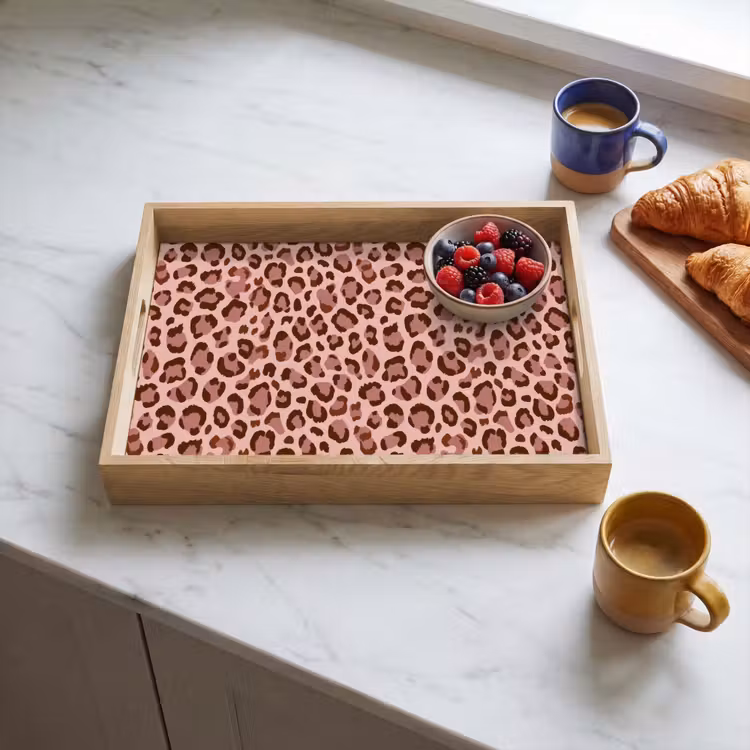 Plateau - Léopard - Motif - Rose — 3
