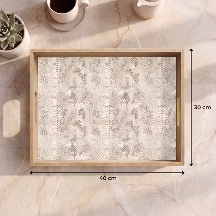 Plateau - Serpent - Motif - Beige — 7