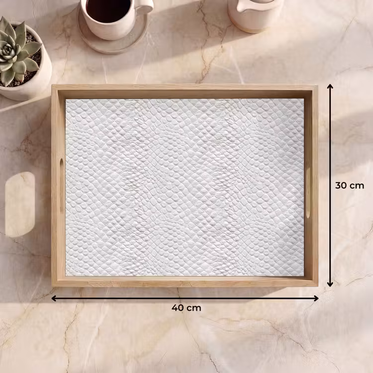 Plateau - Serpent - Motif - Blanc — 7
