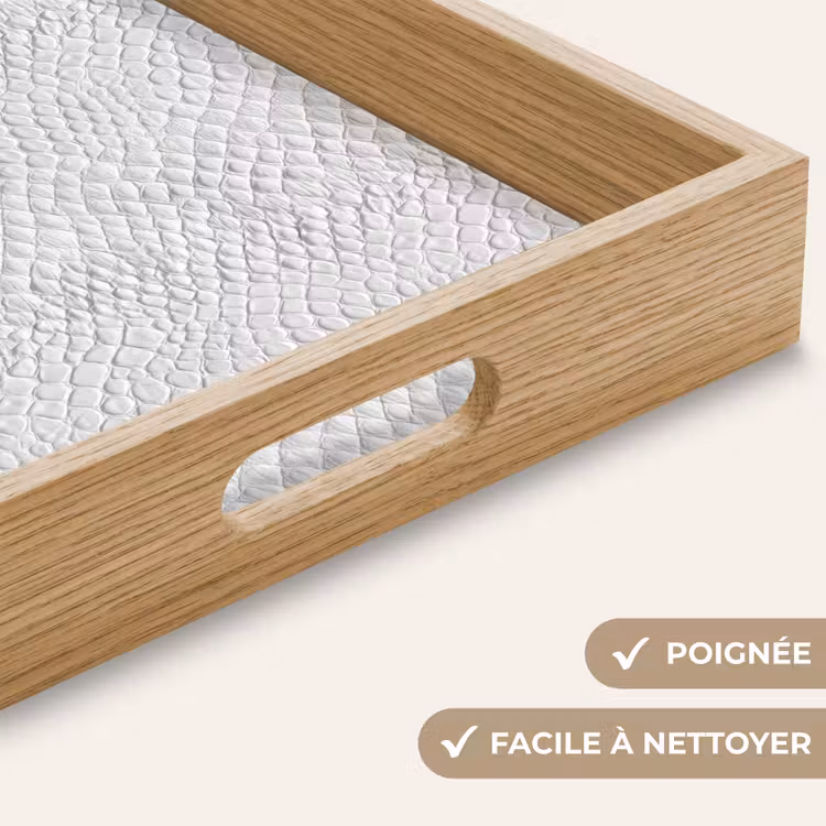 Plateau - Serpent - Motif - Blanc — 8