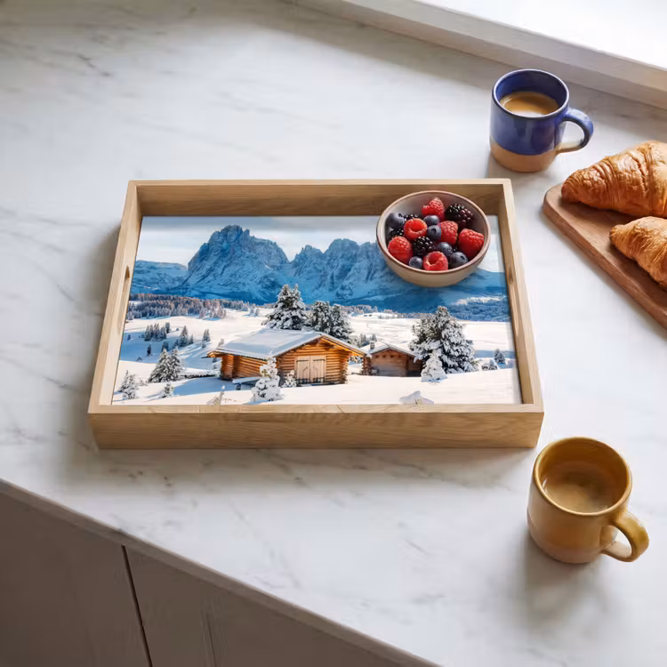 Plateau - Hiver - Chalet - Montagnes - Vues - Neige — 3