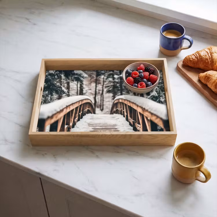 Plateau - Pont - Paysage d'hiver - Forêt - Nature - Neige — 3
