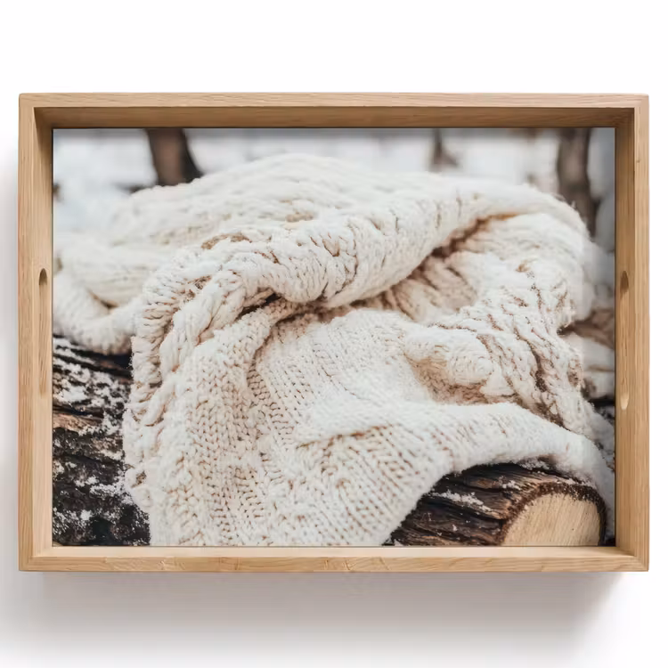 Plateau - Couverture - Blanc - Souche d'arbre - Hiver - Neige — 1