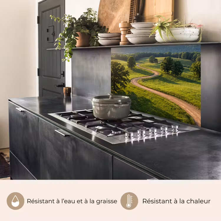 Crédence cuisine - Route - Pré - Nature - Vert — 4