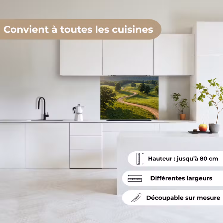 Crédence cuisine - Route - Pré - Nature - Vert — 6
