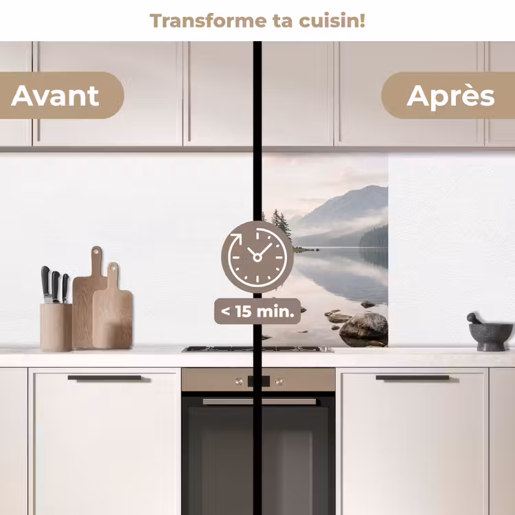 Crédence cuisine - Lac - Montagnes - Paysage - Vert — 2