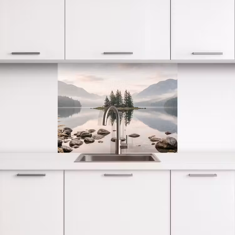 Crédence cuisine - Lac - Montagnes - Paysage - Vert — 3