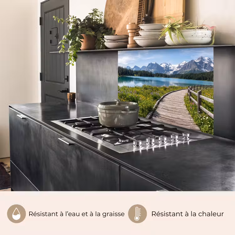 Crédence cuisine - Montagnes - Lac - Paysage - Bleu — 4