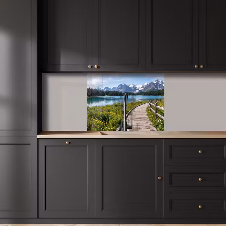 Crédence cuisine - Montagnes - Lac - Paysage - Bleu — 5