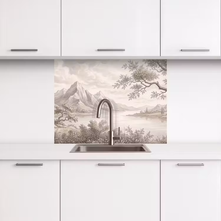 Crédence cuisine - Paysage - Montagnes - Lac - Nature — 3