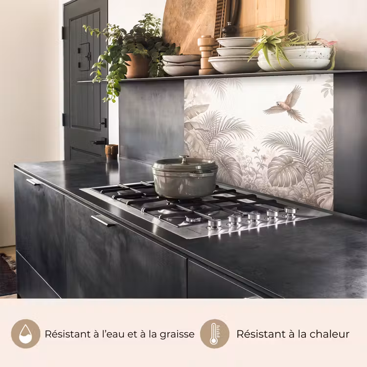 Crédence cuisine - Perroquet - Jungle - Tropical — 4