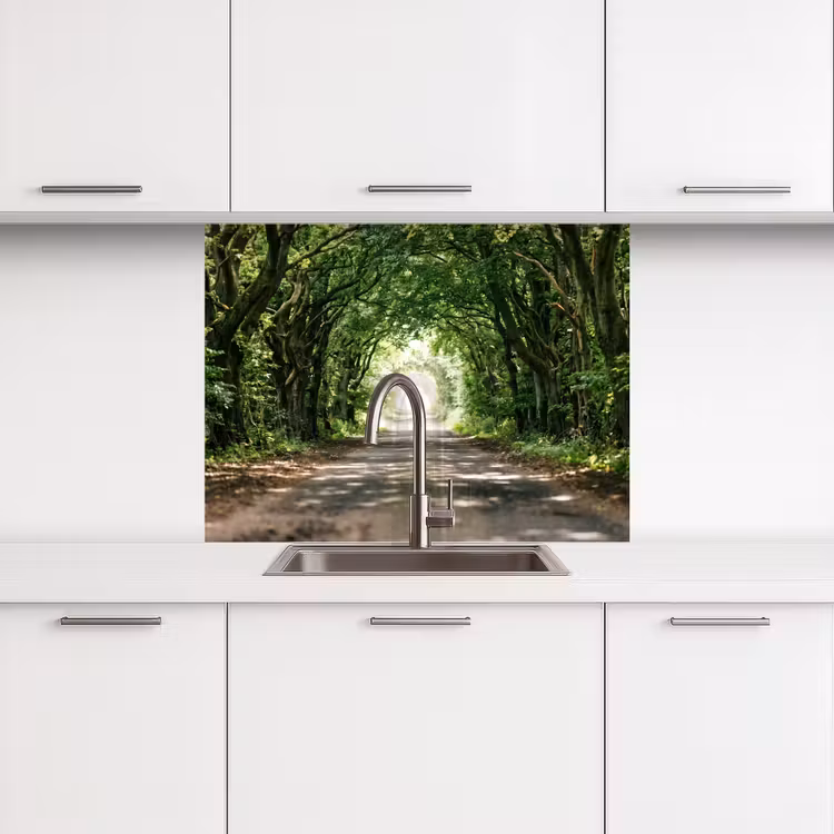 Crédence cuisine - Route - Arbres - Nature - Vert — 3