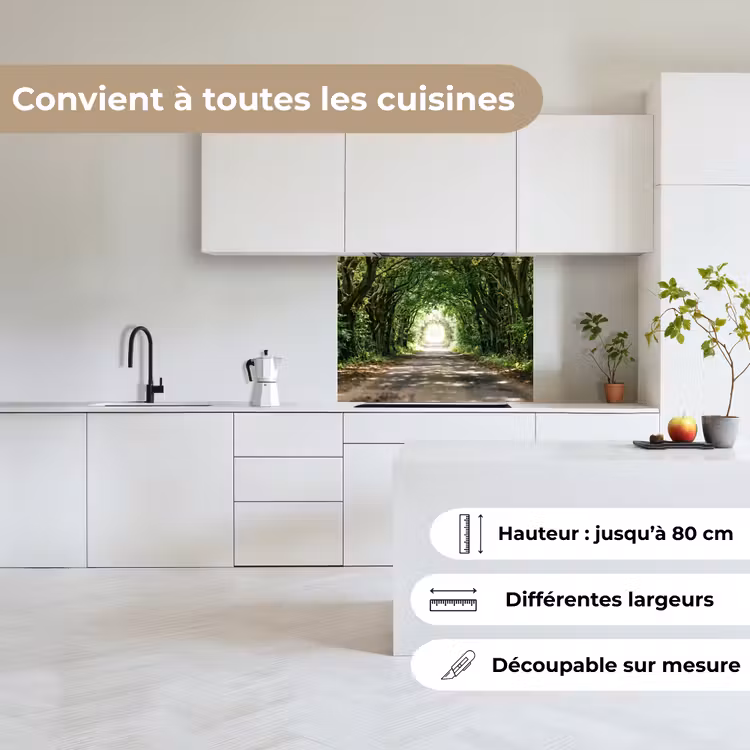 Crédence cuisine - Route - Arbres - Nature - Vert — 6