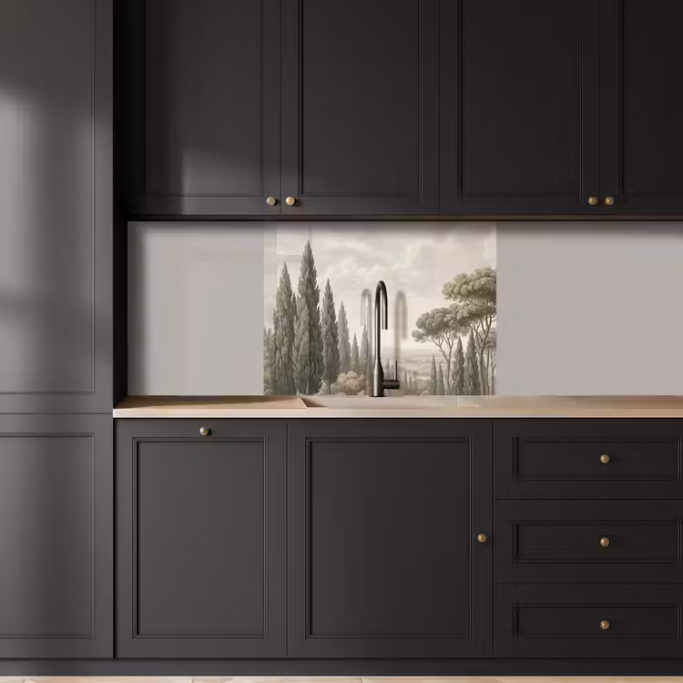 Crédence cuisine - Vallée - Forêt - Nature - Vert — 5