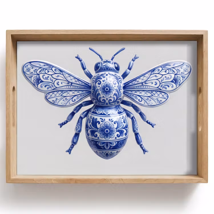 Plateau - Abeille - Moderne - Delft - Bleu — 1