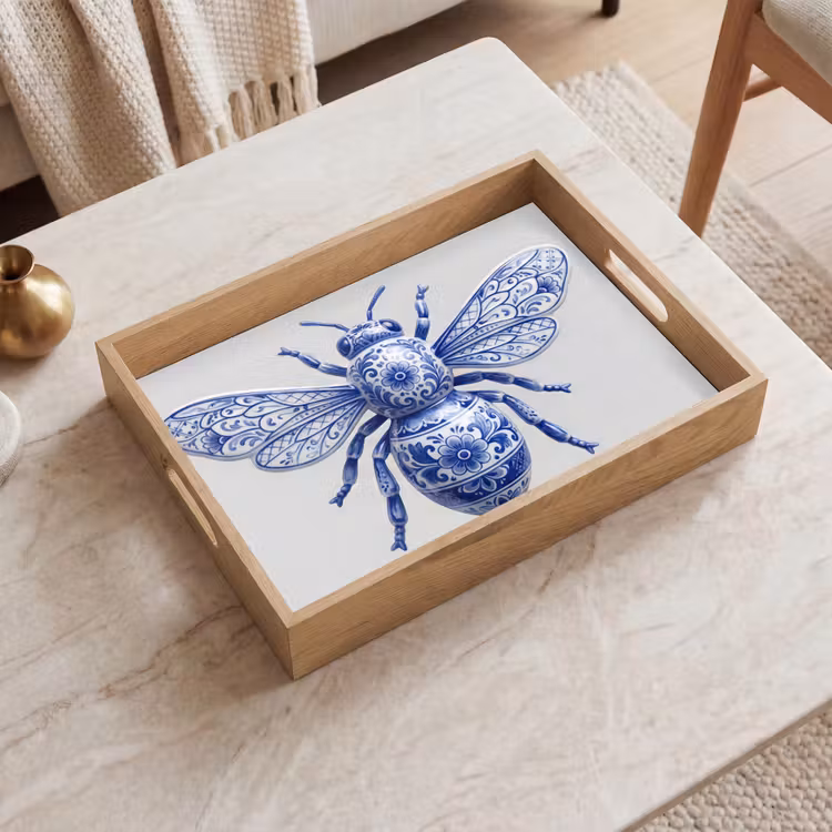 Plateau - Abeille - Moderne - Delft - Bleu — 2