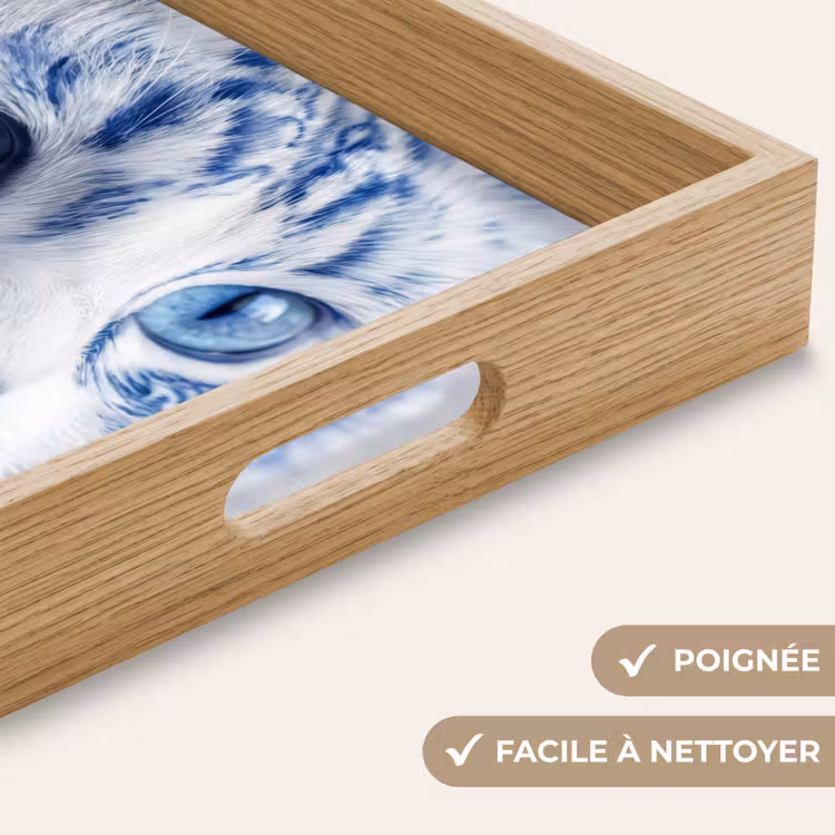 Plateau - Chat - Motif - Bleu — 8