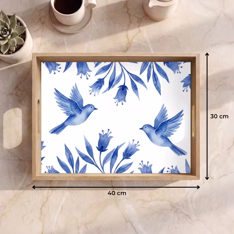 Plateau - Moderne - Oiseaux - Delftware — 7