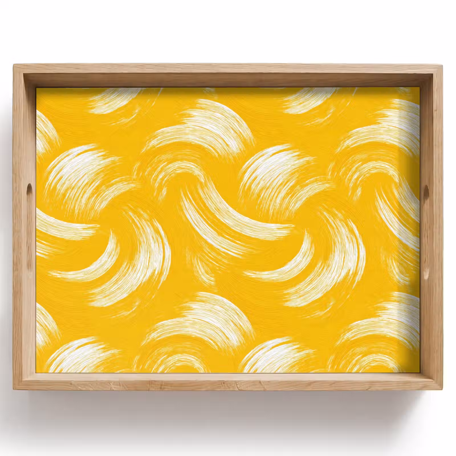 Plateau - Coulées de peinture - Abstrait - Dynamique - Jaune — 1