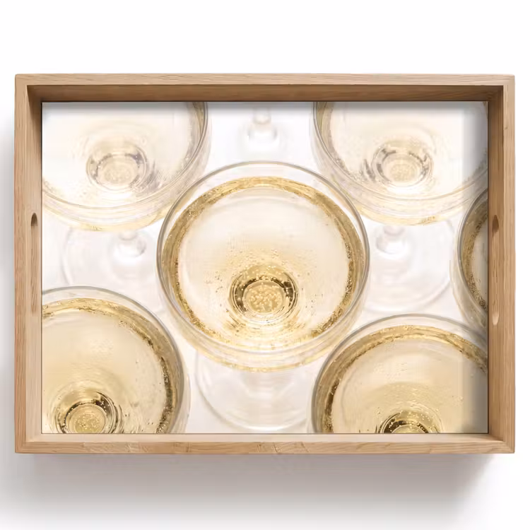 Plateau - Boissons - Verres - Fête - Or — 1