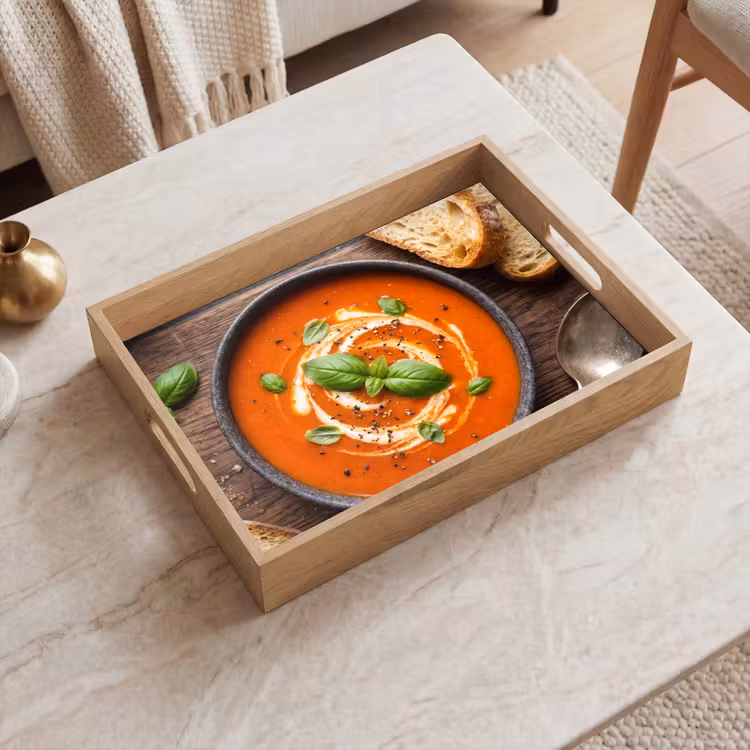 Plateau - Cuisine - Soupe - Basilic - Rustique - Rouge — 2