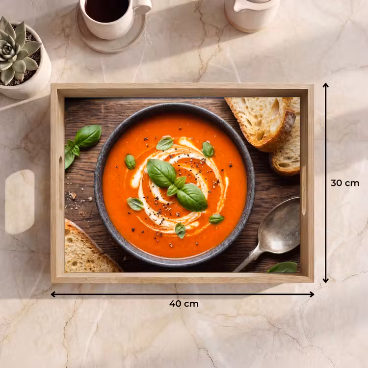 Plateau - Cuisine - Soupe - Basilic - Rustique - Rouge — 7