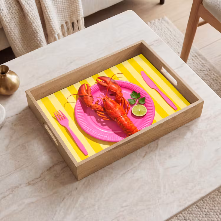 Plateau - Cuisine - Rose - Jaune - Moderne - Gastronomie — 2