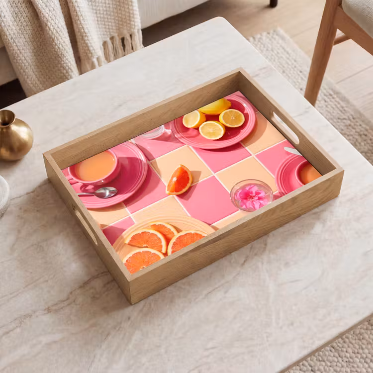 Plateau - Nourriture - Agrumes - Natures mortes - Rose - Orange — 2