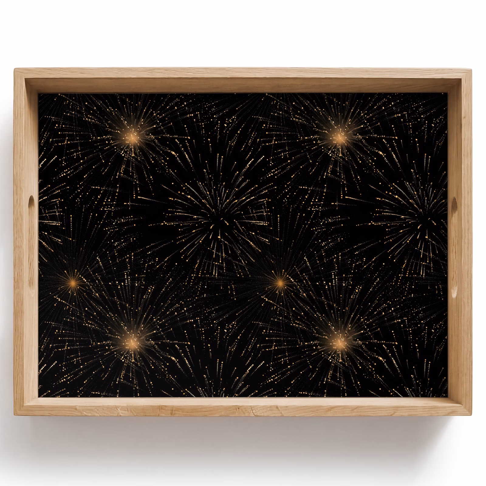 Plateau - Feux d'artifice - Cartouche - Festif - Or - Noir — 1
