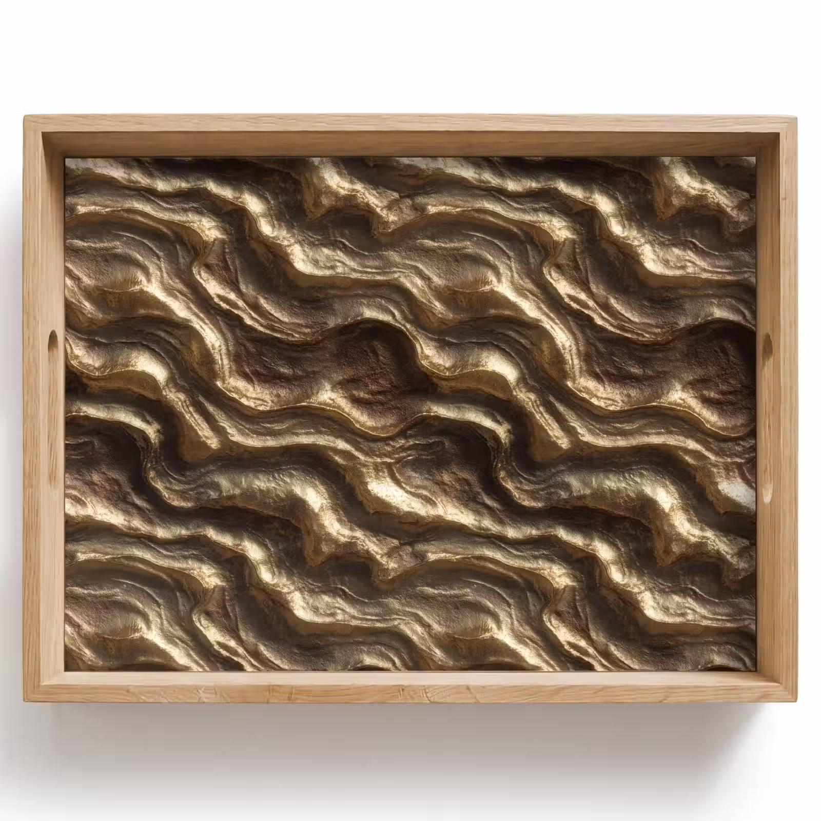Plateau - Relief - Vagues - Abstrait - Or bronze — 1