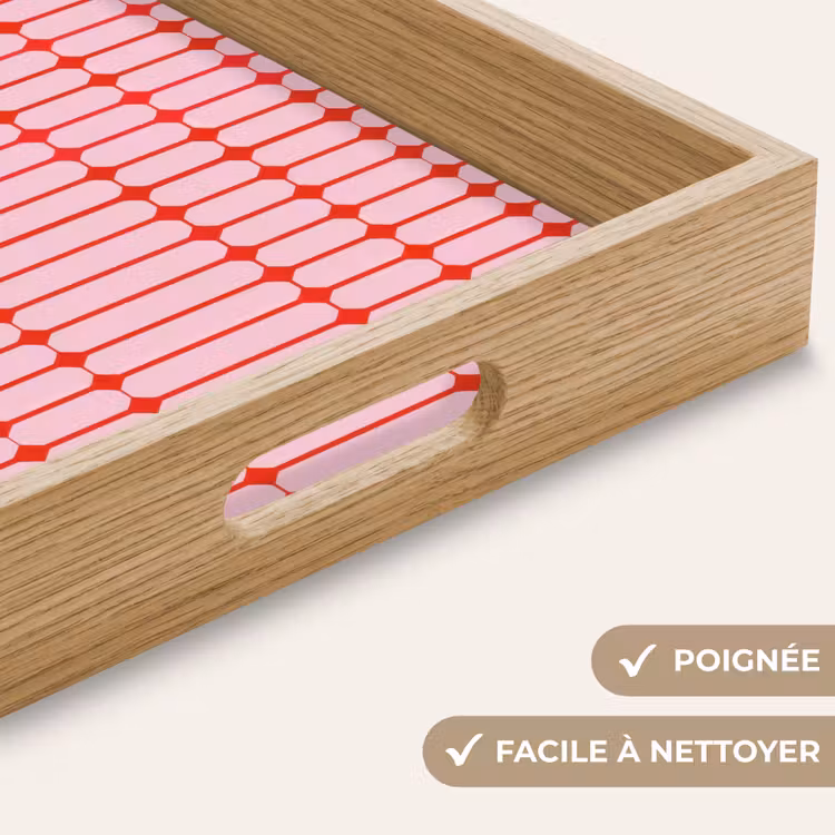 Plateau - Géométrique - Minimaliste - Rouge - Rose — 8