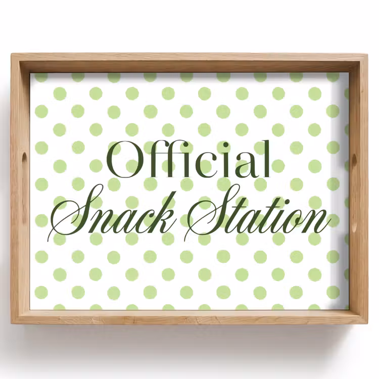 Plateau - Snack Station - Vert - À pois — 1