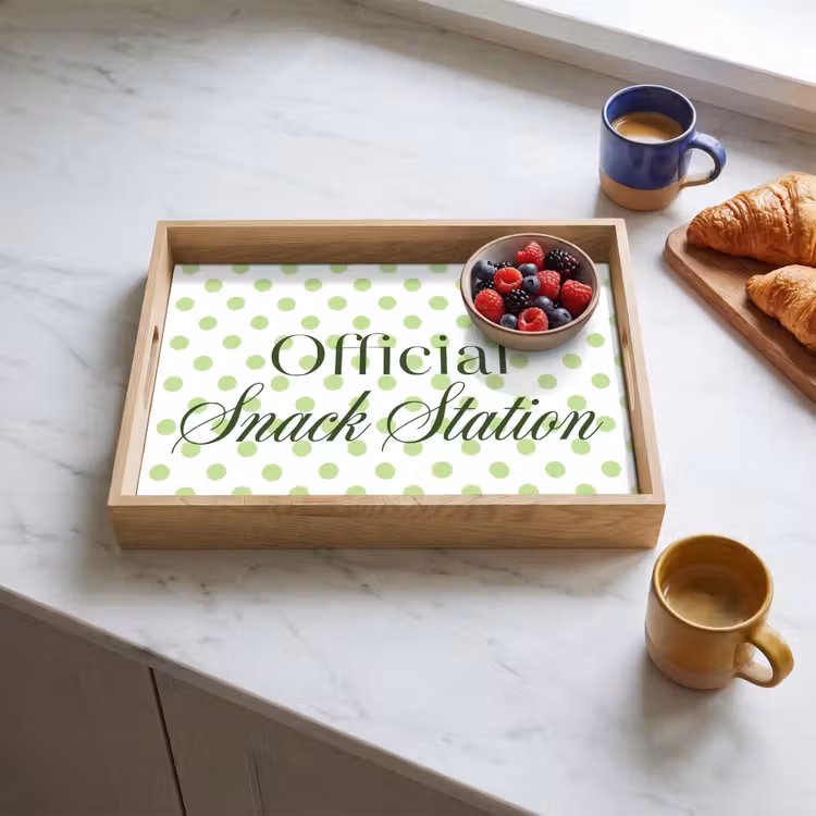 Plateau - Snack Station - Vert - À pois — 3