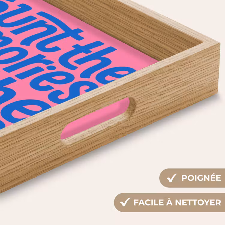 Plateau - Souvenirs - Rose - Bleu - Citation — 8