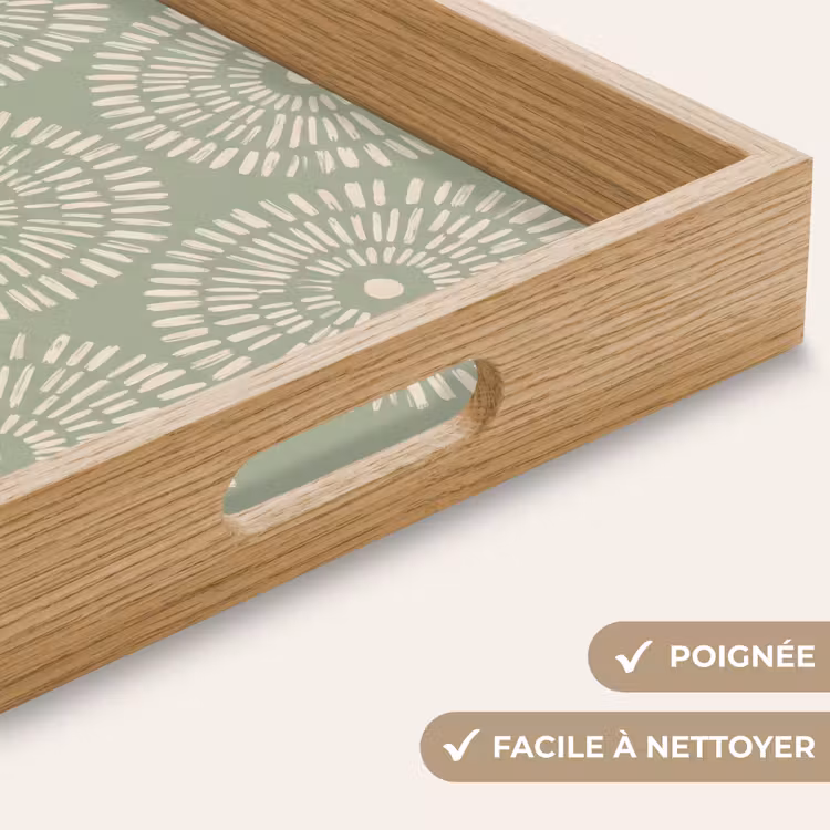 Plateau - Motif - Cercles - Abstrait - Moderne - Vert — 8