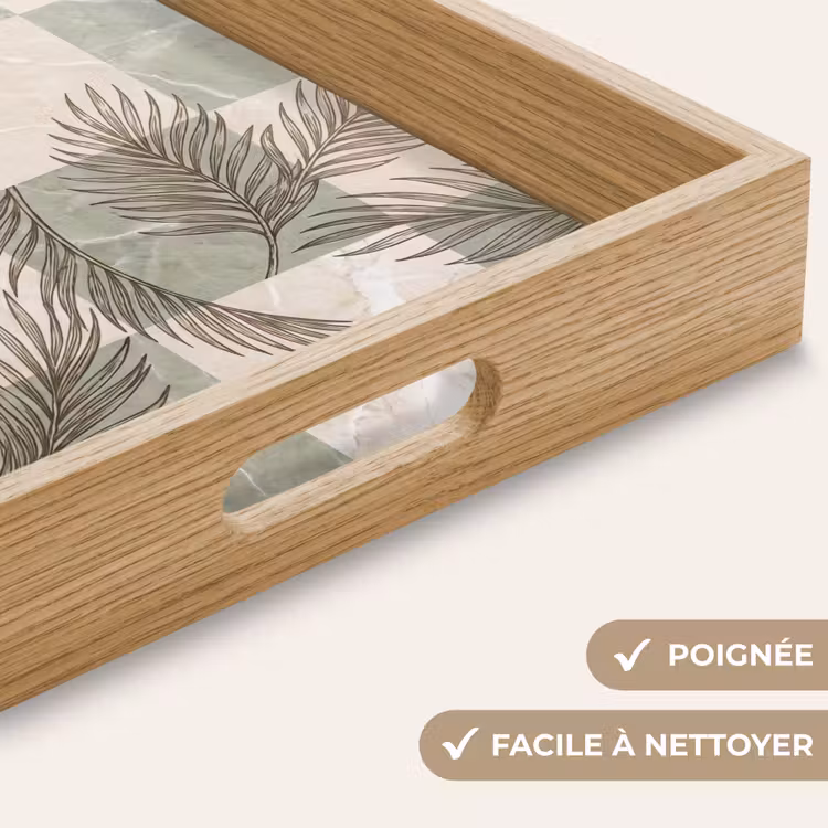 Plateau - Plantes - Feuilles - Marbre - Moderne - Vert — 8