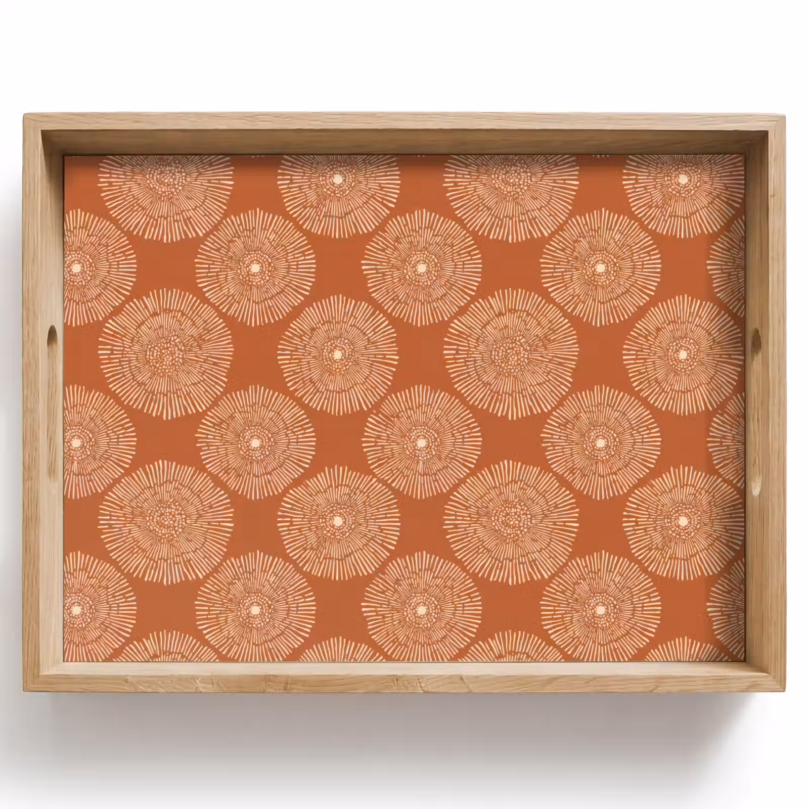 Plateau - Cercles - Graphisme - Motif - Terracotta — 1