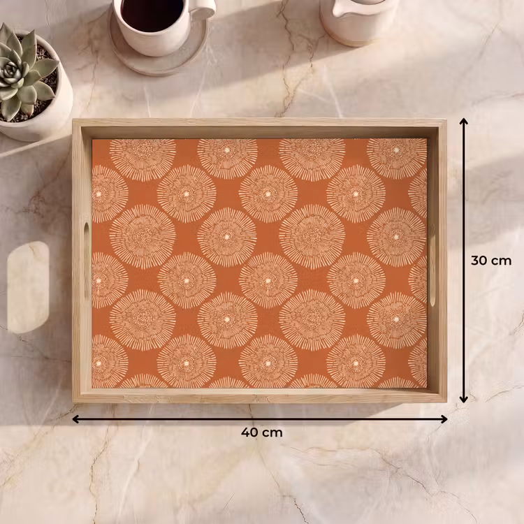 Plateau - Cercles - Graphisme - Motif - Terracotta — 7