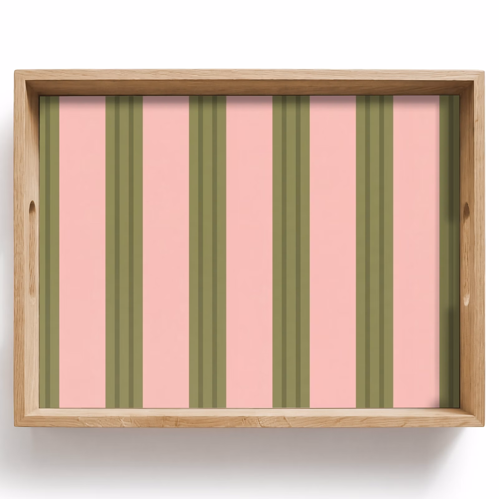 Plateau - Motif - Rayures - Abstrait - Rose - Vert — 1