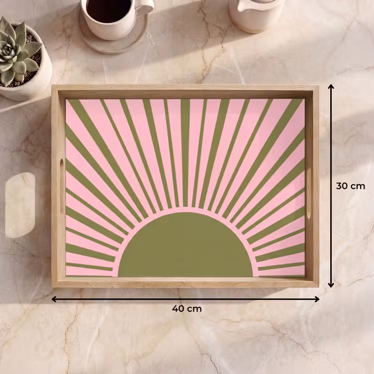 Plateau - Résumé - Rayons - Graphique - Rose - Vert — 7