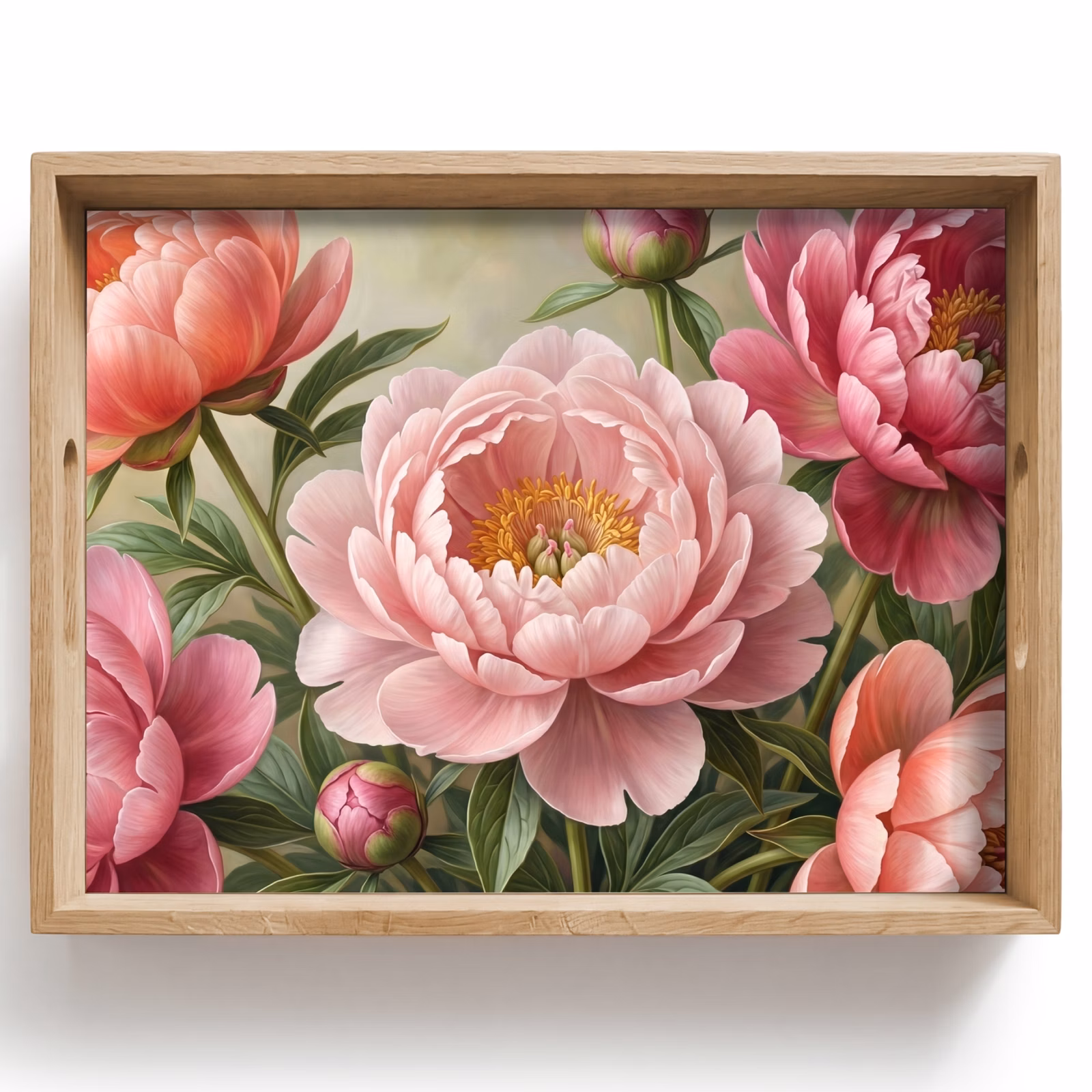 Plateau - Fleurs - Rose - Classique - Détaillé - Nature — 1