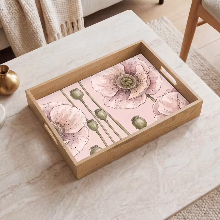 Plateau - Fleurs - Été - Nature - Aquarelle - Rose — 2