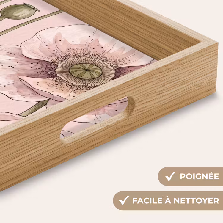 Plateau - Fleurs - Été - Nature - Aquarelle - Rose — 8