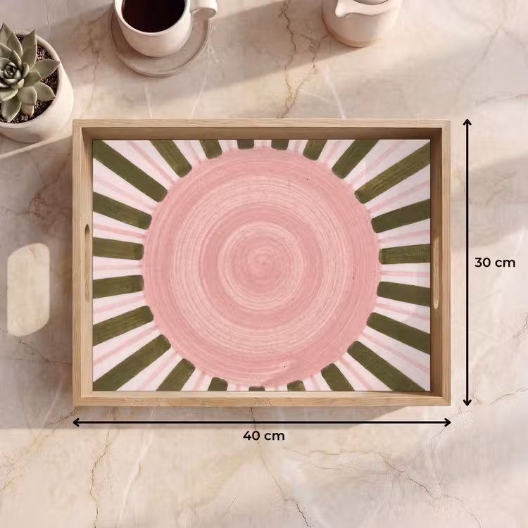 Plateau - Motif - Cercle - Rayons - Abstrait - Rose — 7